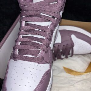 Jordan Women's Mauve and White Sneakers